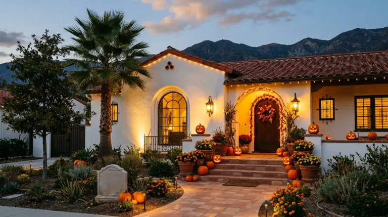 Spanish-Revival Halloween Decor for Azusa Homes